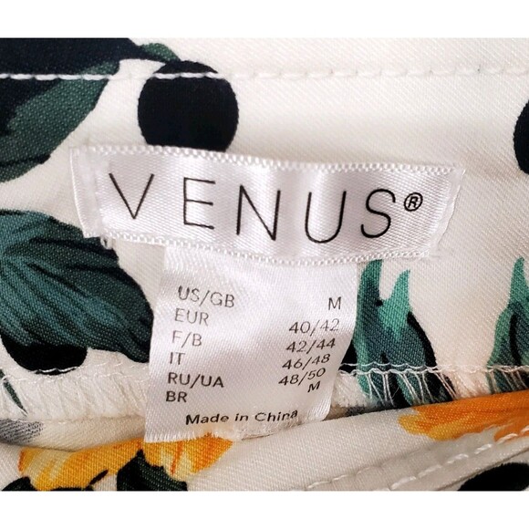 Venus Polka Dot Yellow Floral Print Skinny Leggings Jeans Jeggings Size Medium - Picture 3 of 5